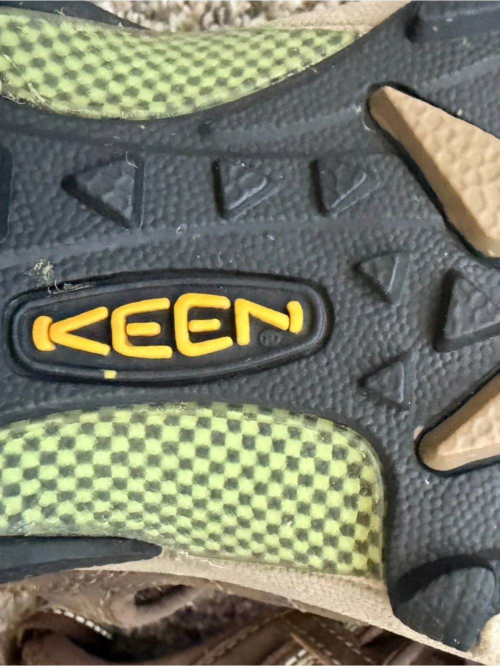 Keen Arroyo ll Sandals Men’s Brown With Lime Green Vented Hiking/Water Sports